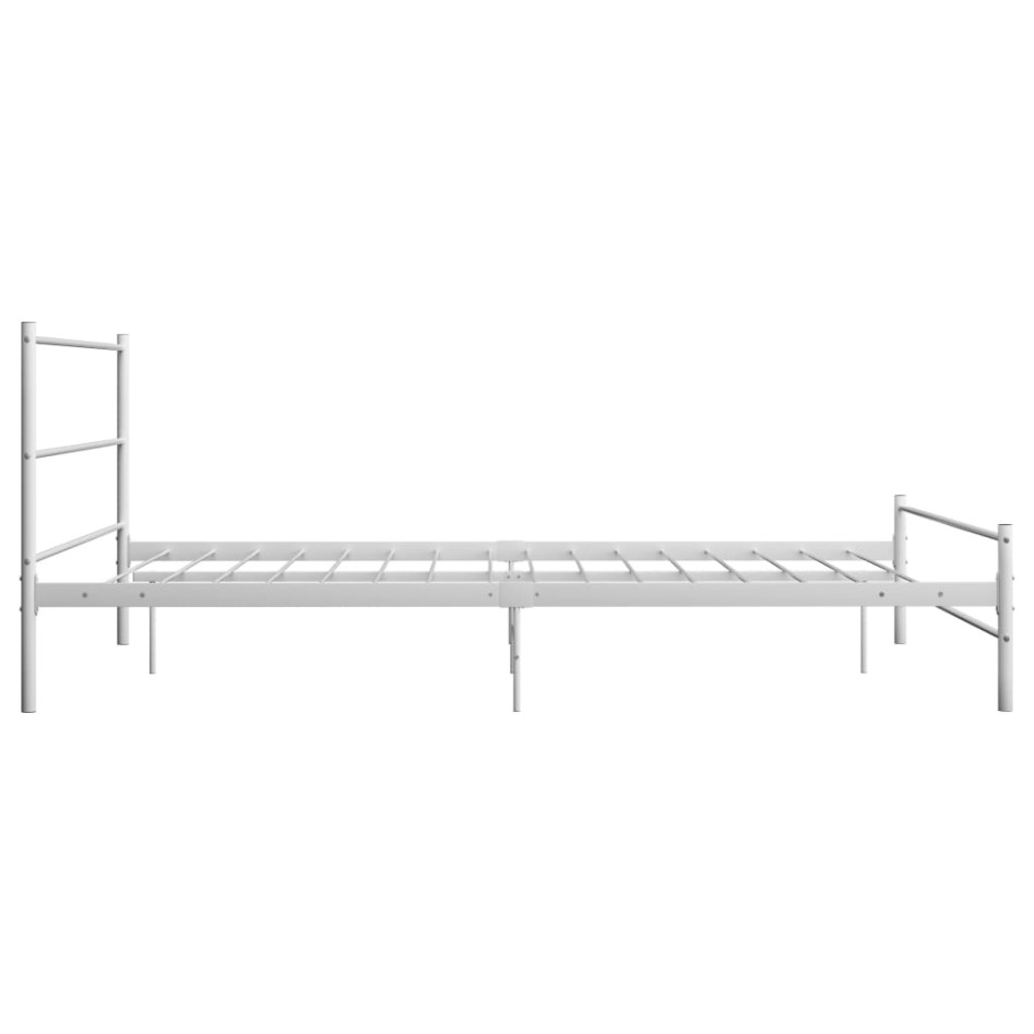 Estructura de cama de metal blanco 140x200