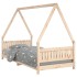 Estructura de cama para niños madera maciza de pino 90x200