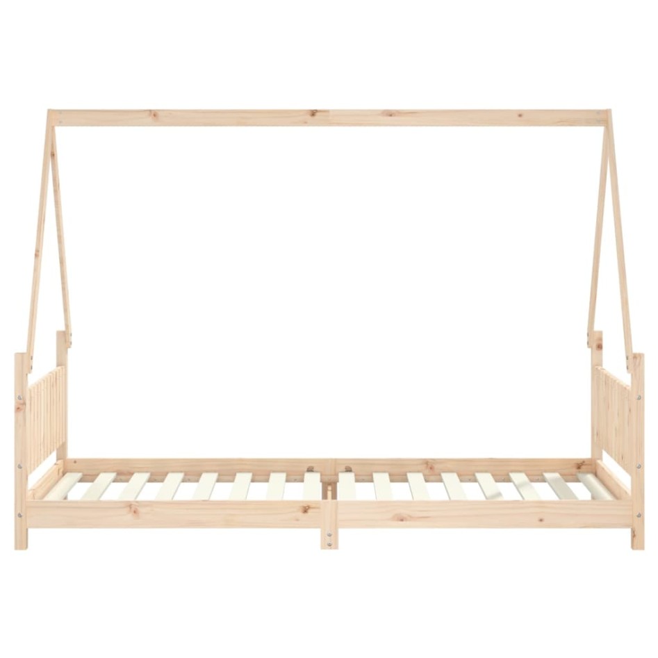Estructura de cama para niños madera maciza de pino 90x200