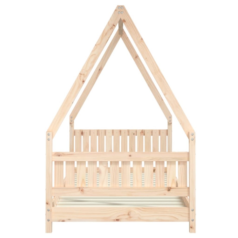 Estructura de cama para niños madera maciza de pino 90x200
