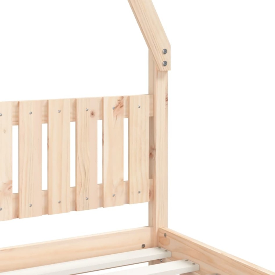 Estructura de cama para niños madera maciza de pino 90x200