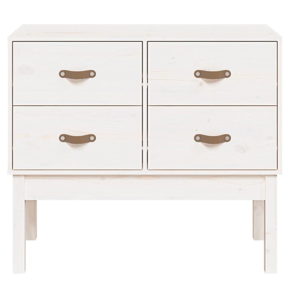 Mueble consola de madera maciza de pino blanco 90x40x78