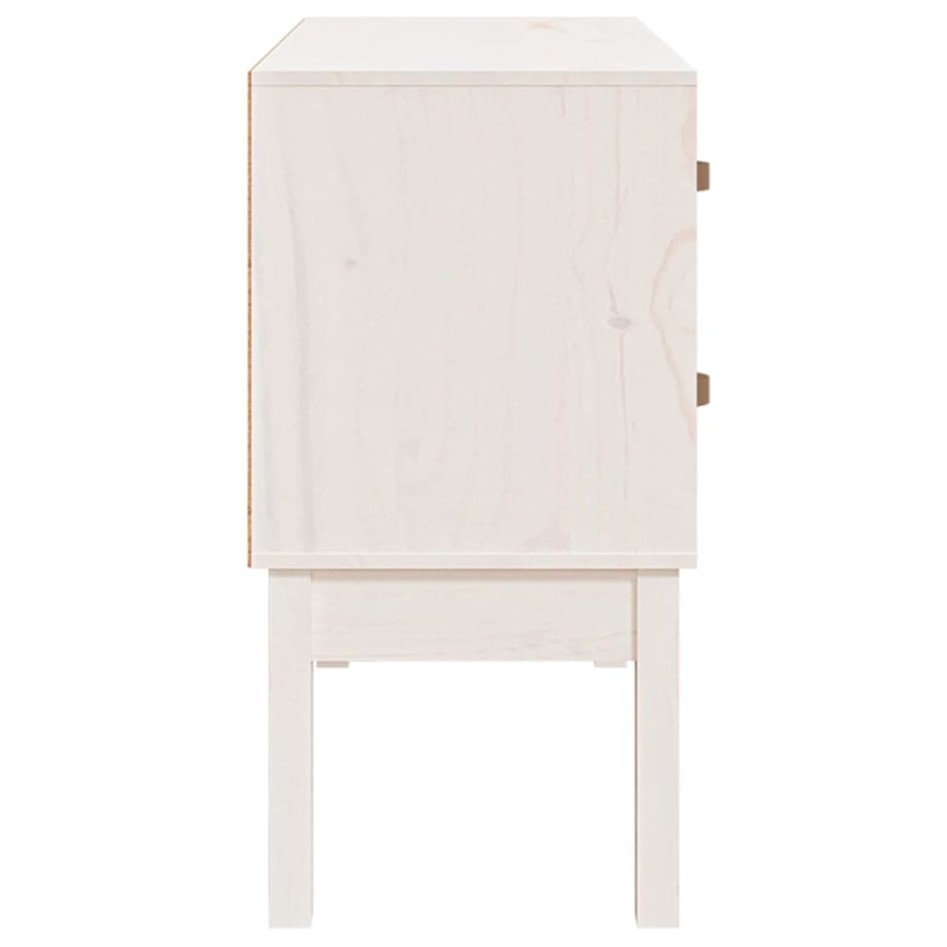 Mueble consola de madera maciza de pino blanco 90x40x78