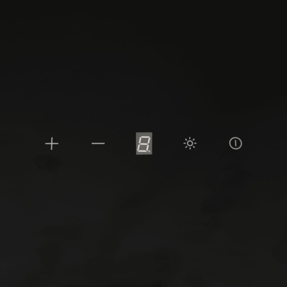 Campana extractora pared acero y vidrio templado negro 90