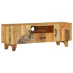Mueble TV tallado a mano madera maciza reciclada 120x30x40 cm