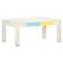 Mesa de centro de madera de mango maciza blanca 110x60x45