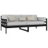 Sofá cama madera maciza de pino negro 90x190