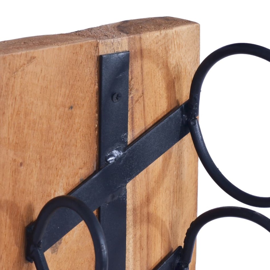 Botellero para 6 botellas madera maciza de roble 35x35x100