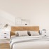 Mesitas de noche de pared 2 uds blanco 50x36x40