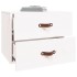 Mesitas de noche de pared 2 uds blanco 50x36x40