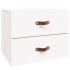 Mesitas de noche de pared 2 uds blanco 50x36x40