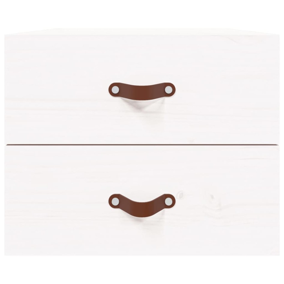 Mesitas de noche de pared 2 uds blanco 50x36x40