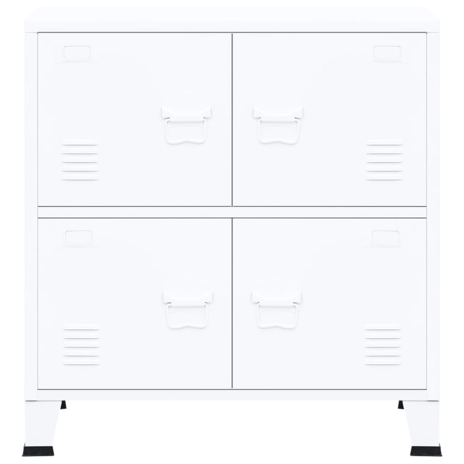 Baúl de almacenaje industrial acero blanco 75x40x80