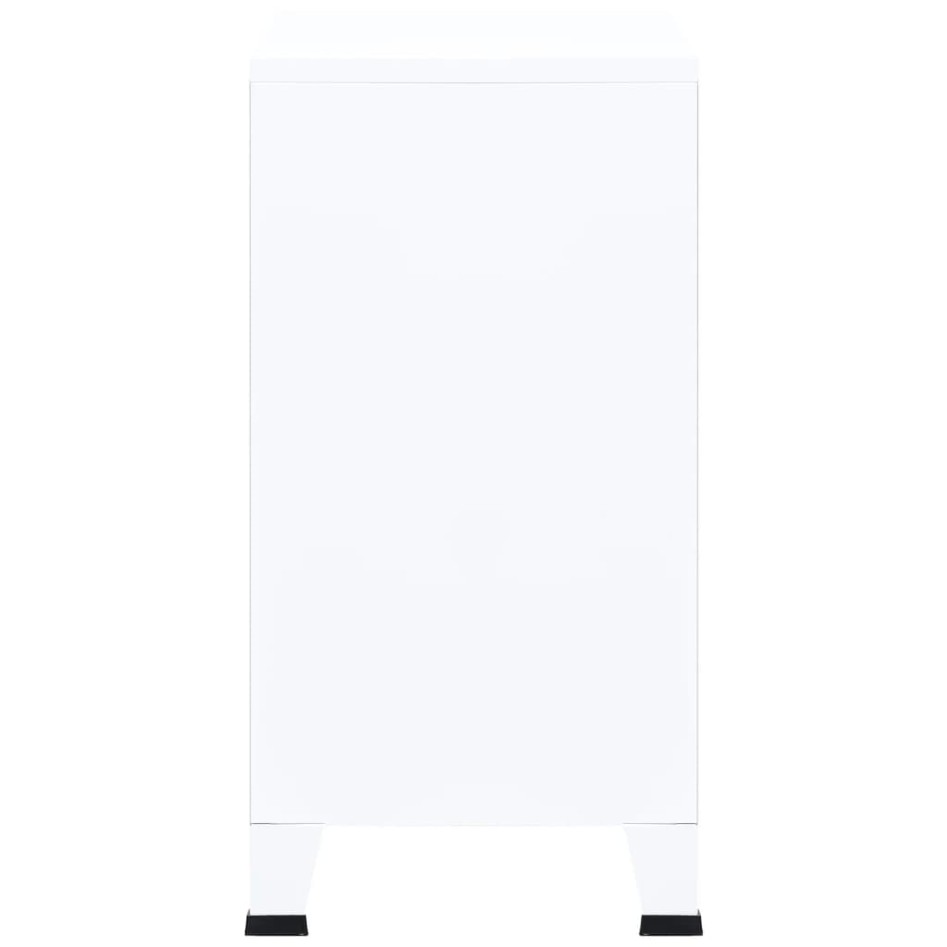 Baúl de almacenaje industrial acero blanco 75x40x80