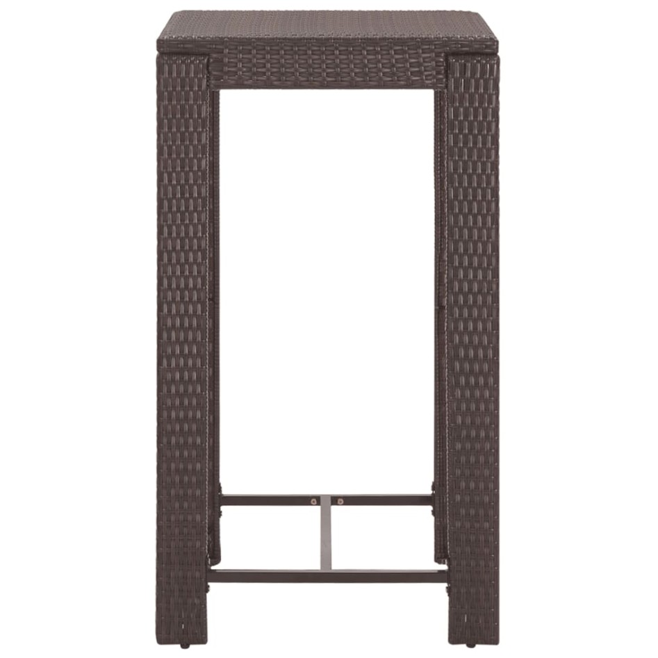 Set de bar de jardín 3 piezas y cojines ratán sintético