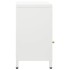 Mesitas de noche 2 uds acero y cristal blanco 40x30x54,5