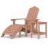 Silla de jardín Adirondack con reposapiés y mesa HDPE