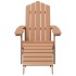 Silla de jardín Adirondack con reposapiés y mesa HDPE