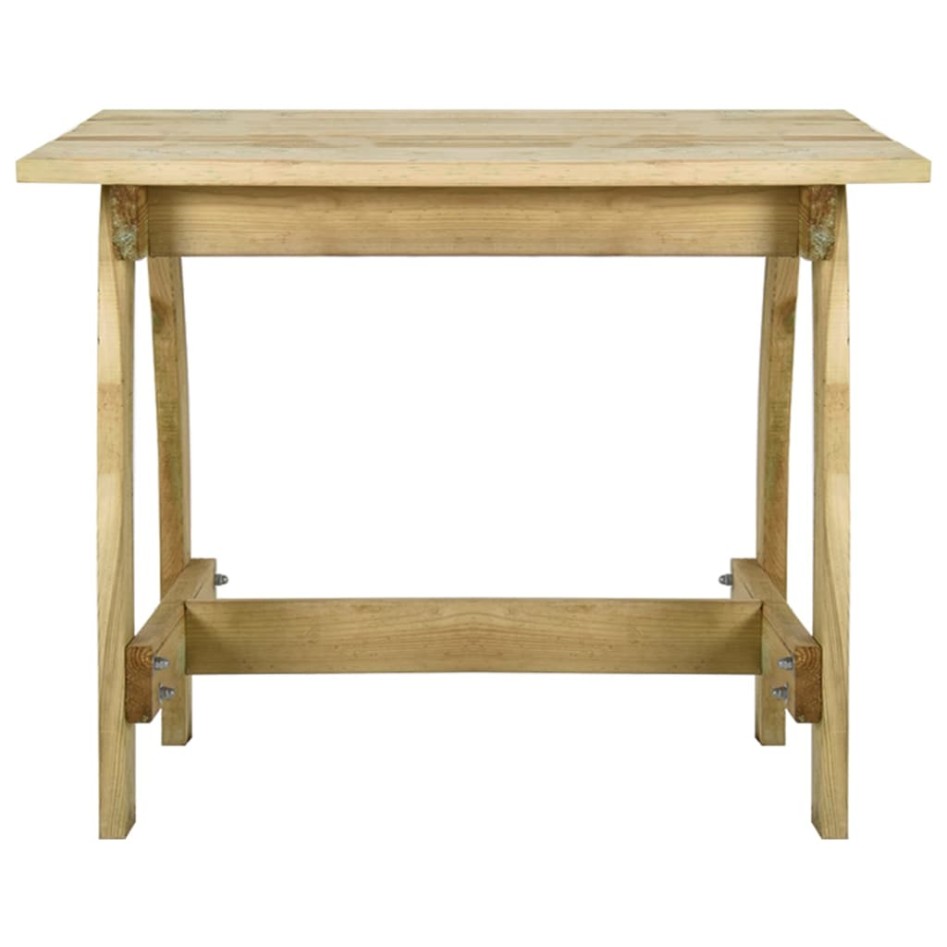 Juego de comedor de jardín 3 piezas madera de pino