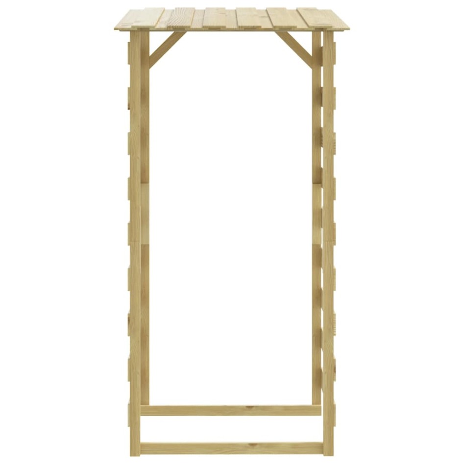 Pérgolas con techo 3 uds madera pino impregnada 100x90x200