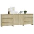 Aparador de 3 piezas madera manufacturada color roble