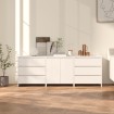 Aparador de 3 piezas madera manufacturada blanca