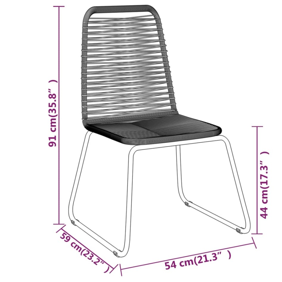 Juego de comedor de jardín 5 piezas