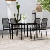 Juego de comedor de jardín 5 piezas negro