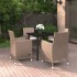 Set comedor de jardín 5 pzas y cojines ratán sintético
