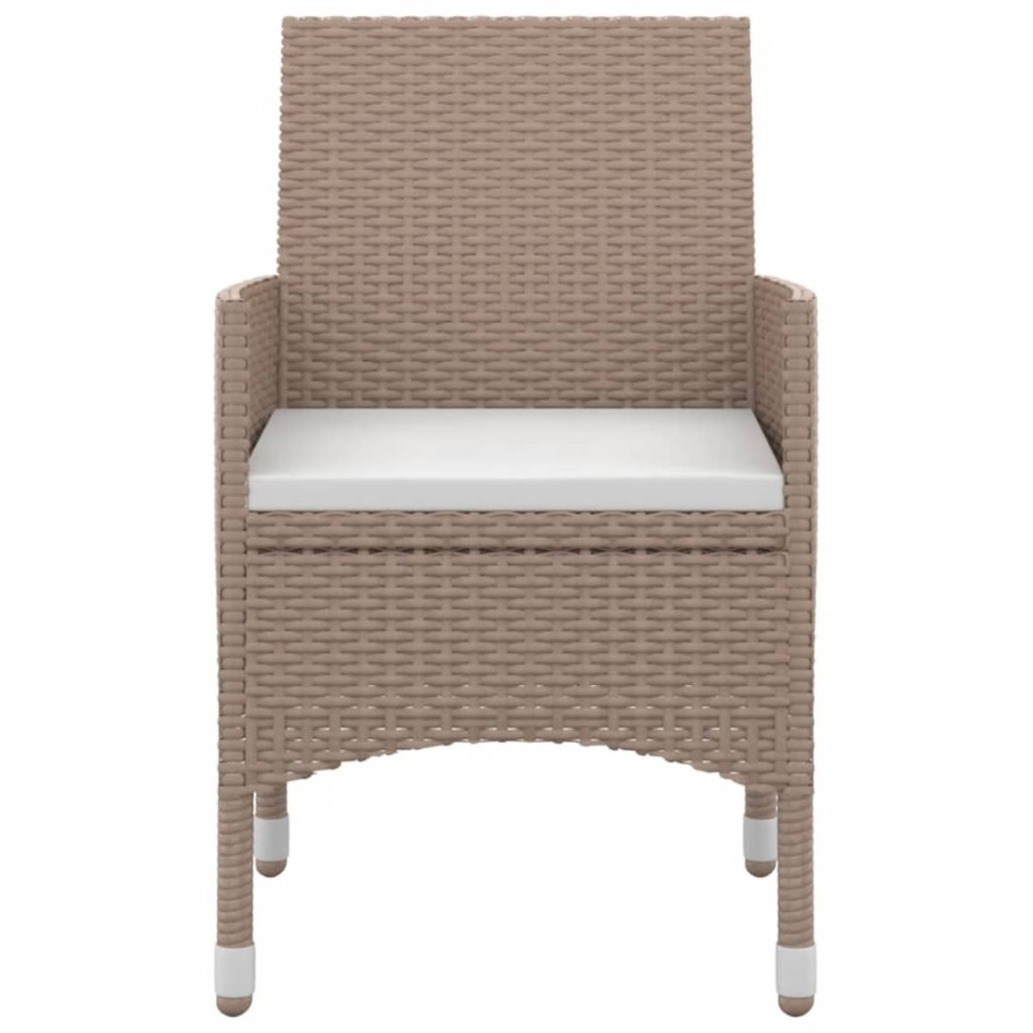 Set comedor de jardín 5 pzas y cojines ratán sintético