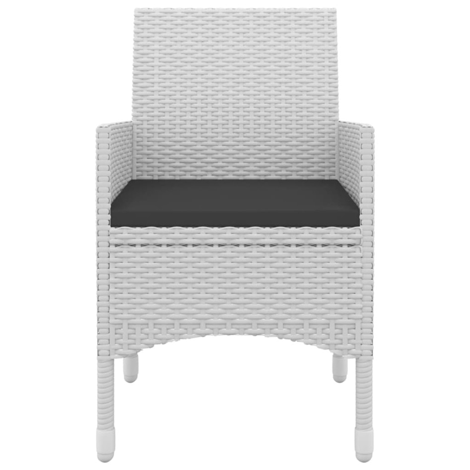 Set comedor de jardín 3 pzas y cojines ratán sintético y