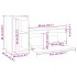 Muebles para TV 2 piezas madera maciza de pino