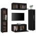 Muebles para TV 6 piezas madera maciza de pino
