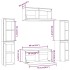 Muebles para TV 6 piezas madera maciza de pino