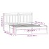 Estructura de cama madera maciza de pino 120x200
