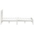 Estructura de cama doble de madera maciza blanco 135x190