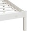 Estructura de cama doble de madera maciza blanco 135x190