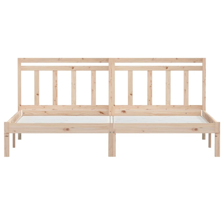 Estructura de cama de madera maciza de pino 160x200
