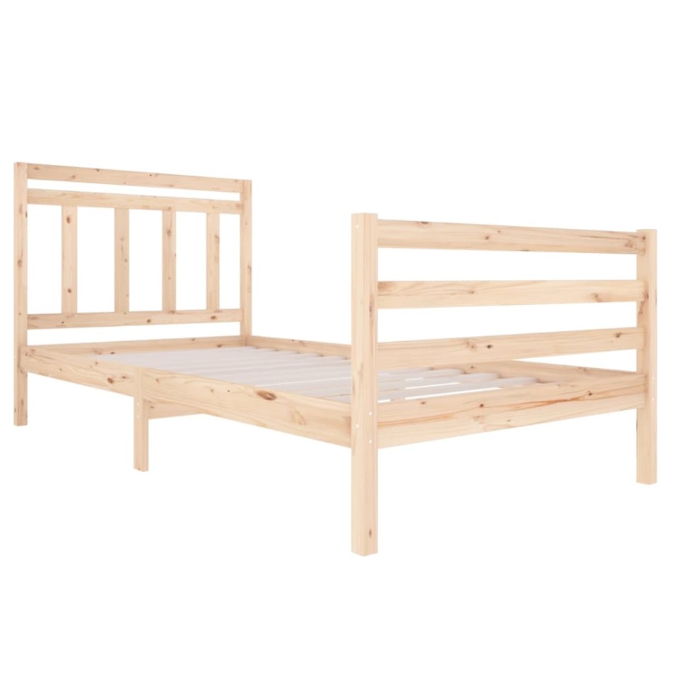 Estructura de cama madera maciza 120x200