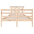 Estructura de cama madera maciza 120x200