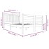 Estructura de cama madera maciza 120x200