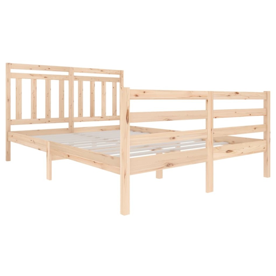 Estructura de cama madera maciza 140x200