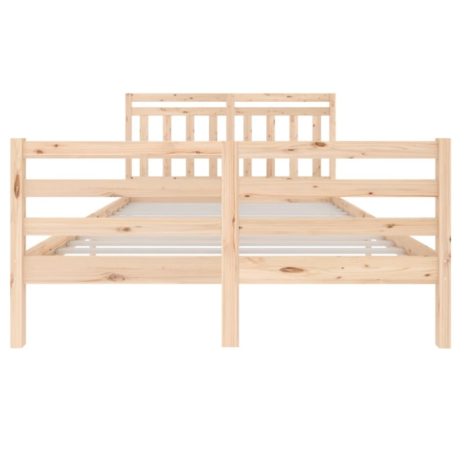 Estructura de cama madera maciza 140x200