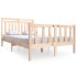 Estructura cama doble pequeña madera maciza 135x190
