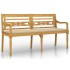 Banco Batavia con cojín beige madera maciza de teca 150