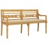 Banco Batavia con cojín beige madera maciza de teca 150
