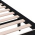 Estructura de cama de madera maciza negro 150x200