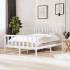 Estructura de cama de madera maciza blanca 140x200