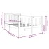 Estructura de cama de madera maciza blanca 140x200