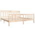 Estructura de cama de madera maciza 200x200